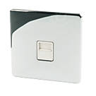 Crabtree Platinum SF7783/PC/WH Slave Telephone Socket Polished Chrome with White Inserts