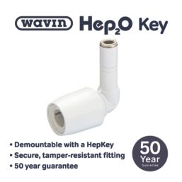 Hep2O  Plastic Push-Fit Equal 90° Stem Elbow 10mm