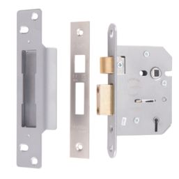 ERA  5 Lever Satin Nickel Mortice Sashlock 76mm Case - 56mm Backset