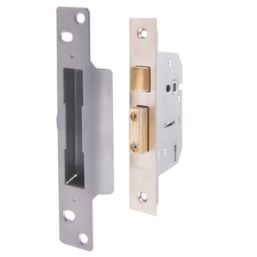 ERA  5 Lever Satin Nickel Mortice Sashlock 76mm Case - 56mm Backset