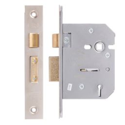 ERA  5 Lever Satin Nickel Mortice Sashlock 76mm Case - 56mm Backset
