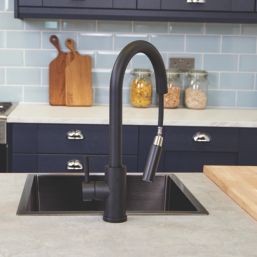 ETAL Cato  Pull-Out Style Kitchen Mixer Tap Matt Black Finish