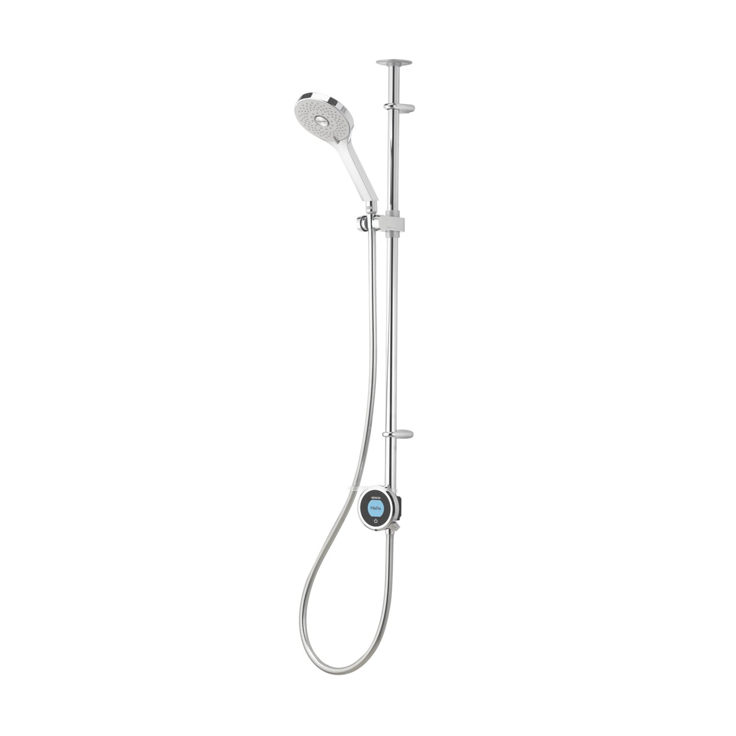 Aqualisa Optic Q HP/Combi Ceiling-Fed Chrome Thermostatic Single Outlet Exposed Smart Shower with Adjustable Head (994AJ)