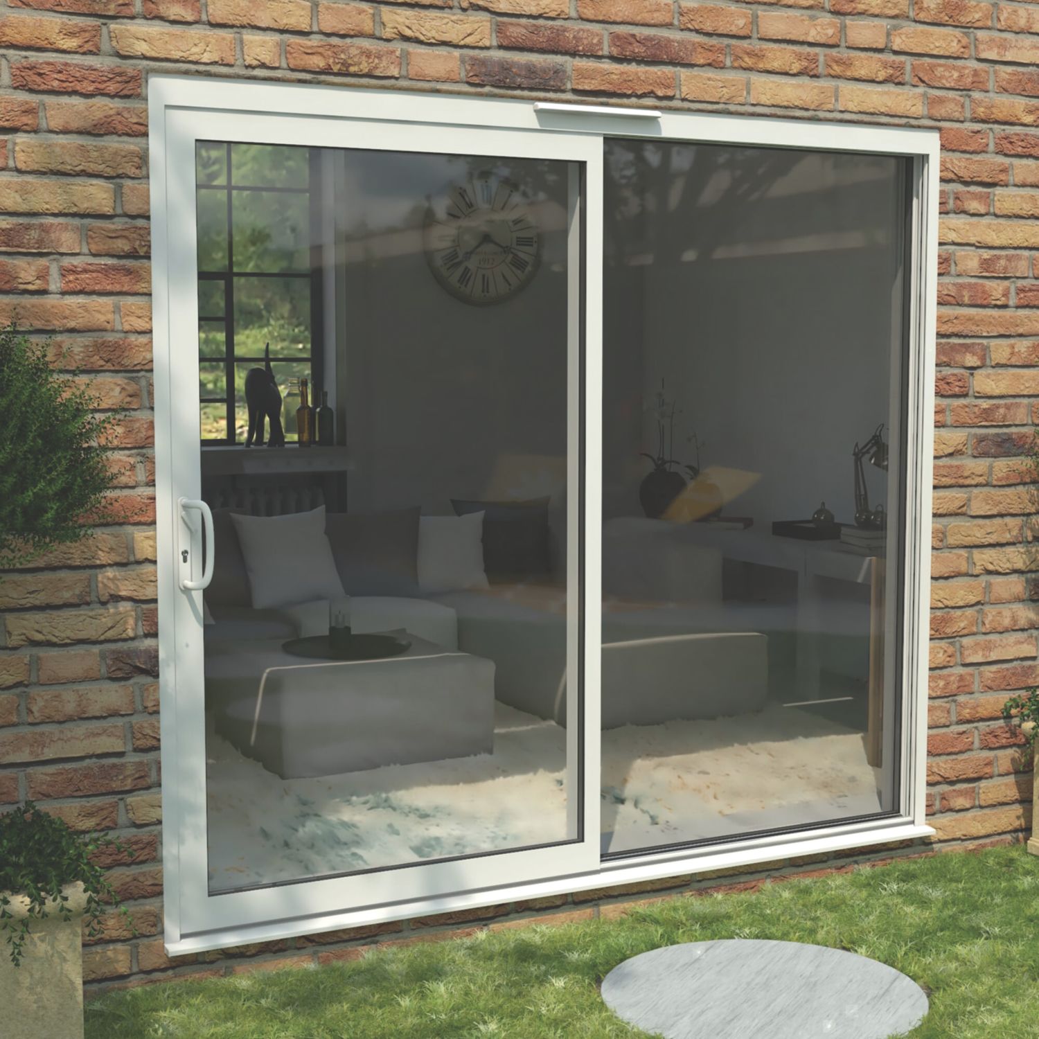 Green & Taylor Left-Handed White Metal Sliding Patio Door 2090mm x 2390mm (994CT)