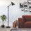 Eglo Priddy Floor Lamp Black/White