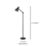 Eglo Priddy Floor Lamp Black/White