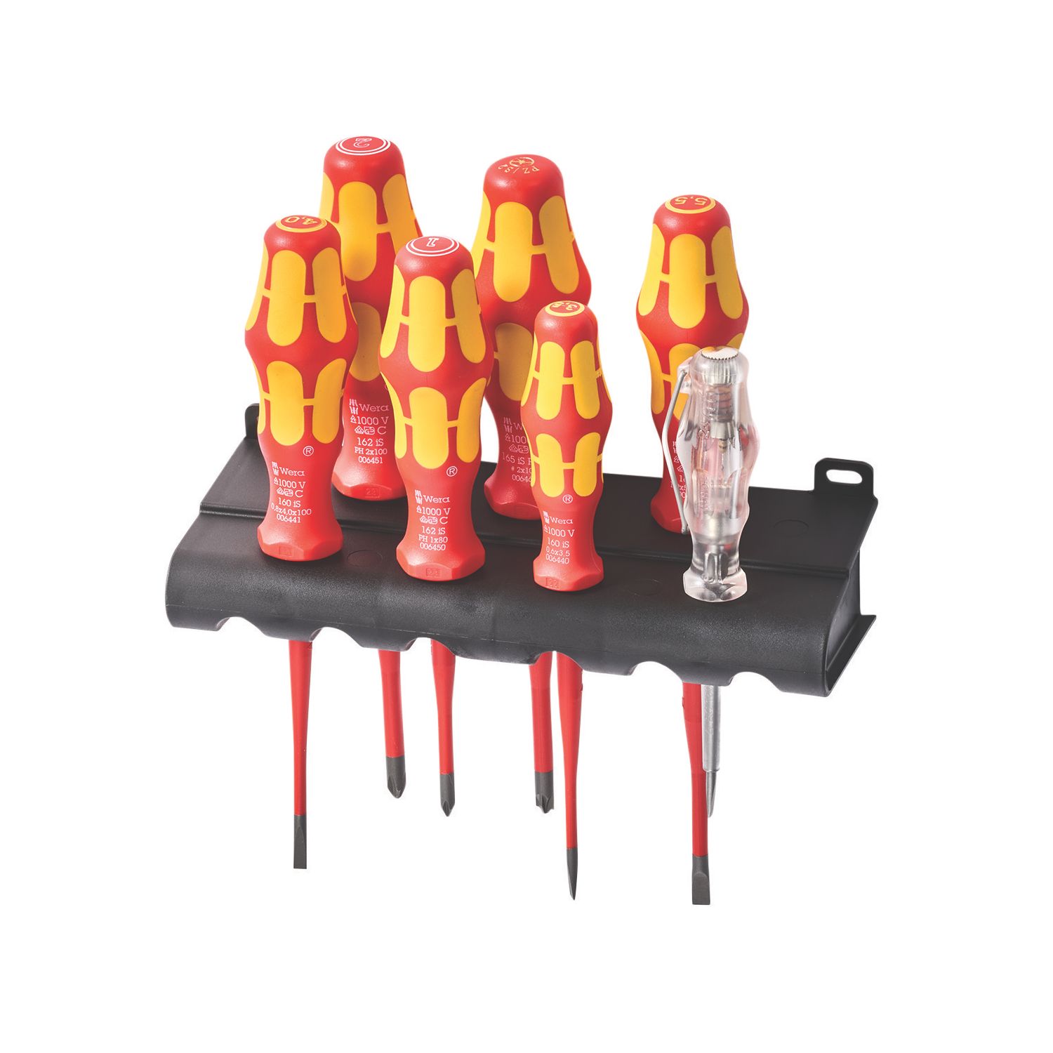 Wera Kraftform Plus 160 iS/7 Rack Mixed VDE Screwdriver Set 7 Pieces (994FP)