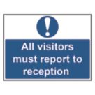 Essentials  "Report To Reception" Sign 450mm x 600mm