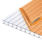 Axiome Twinwall Polycarbonate Roofing Sheet Clear 2100mm x 16mm x 1000mm