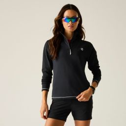 Dare 2B Lowline II Womens Quarter-Zip Fleece Pullover Black - 800 Size 16