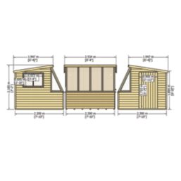 Shire  8' x 8' (Nominal) Pent Timber Potting Shed