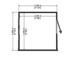 Shire  8' x 8' (Nominal) Pent Timber Potting Shed