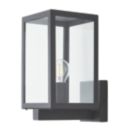 Zink Hestia Outdoor Box Lantern Wall Light Fitting Anthracite