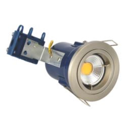 Electralite Yate Fixed  Fire Rated Downlights Satin Chrome 10 Pack