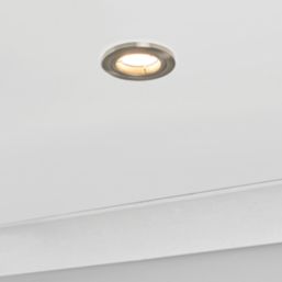 Electralite Yate Fixed  Fire Rated Downlights Satin Chrome 10 Pack