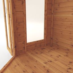 Mercia Premier Corner 6' 6" x 6' 6" (Nominal) Pent Timber Summerhouse