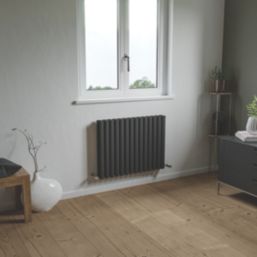 Ximax Fortuna 600mm x 826mm 3201BTU Anthracite Horizontal Designer Radiator