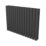 Ximax Fortuna 600mm x 826mm 3201BTU Anthracite Horizontal Designer Radiator