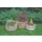 Forest York Hexagonal Planter Set Natural Wood 520mm x 600mm x 330mm 3 Pieces