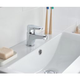 Bristan Quest Chrome 115mm Cloakroom Lever Mono Basin Mixer Tap  With Clicker Waste