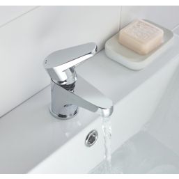 Bristan Quest Chrome 115mm Cloakroom Lever Mono Basin Mixer Tap  With Clicker Waste