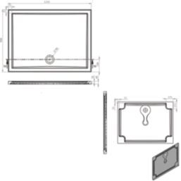 Milan Rectangular Bathroom Shower Tray & Waste White Gloss 1200mm x 900mm x 40mm