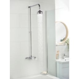 Bristan Colonial HP/Combi Flexible Exposed Chrome-Plated Thermostatic Shower Valve with Rigid Riser
