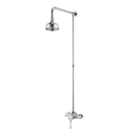 Bristan Colonial HP/Combi Flexible Exposed Chrome-Plated Thermostatic Shower Valve with Rigid Riser