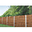 Forest Vertical Board Closeboard  Garden Fencing Panel Dark Brown 6' x 6' Pack of 4