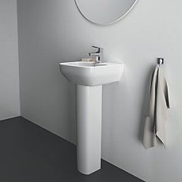 Ideal Standard i.life A Handbasin & Pedestal 1 Tap Hole 400mm