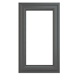 Crystal  Right-Hand Opening Clear Triple-Glazed Casement Anthracite on White uPVC Window 610mm x 1040mm