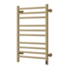 Reina 800mm x 500mm 358BTU Brass Flat Electric Towel Radiator