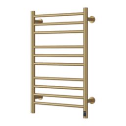 Reina 800mm x 500mm 358BTU Brass Flat Electric Towel Radiator