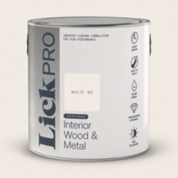 LickPro 2.5Ltr White 06 Satin Water-Based Trim Paint