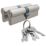 Refurb Smith & Locke 1 Star 6-Pin Euro Double Cylinder Locks 45-50 (95mm) Silver 2 Pack
