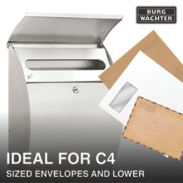 Burg-Wachter Riviera Post Box Grey Metallic