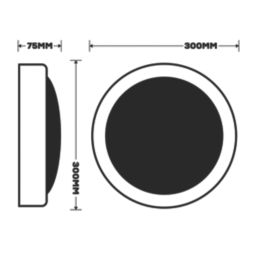 TCP  Indoor & Outdoor Round LED Bulkhead Light White 11/15/19W 1900-1995lm