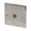 British General Nexus Metal 1-Gang Coaxial TV Socket Brushed Iridium