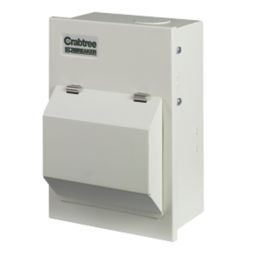 Crabtree Starbreaker 4-Module 2-Way Part-Populated  Main Switch Consumer Unit