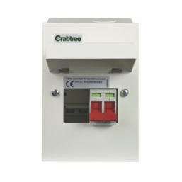 Crabtree Starbreaker 4-Module 2-Way Part-Populated  Main Switch Consumer Unit