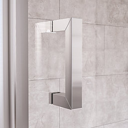 Aqualux Edge 6 Semi-Frameless Rectangular Shower Enclosure LH/RH Polished Silver 1200mm x 760mm x 1900mm