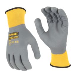 DEWALT Water-Resistant Grip Gloves Grey / Yellow Large
