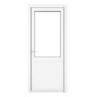 Crystal  1-Panel 1-Clear Light Right-Handed White uPVC Back Door 2090mm x 890mm