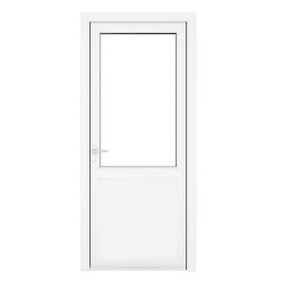 Crystal  1-Panel 1-Clear Light Right-Handed White uPVC Back Door 2090mm x 890mm