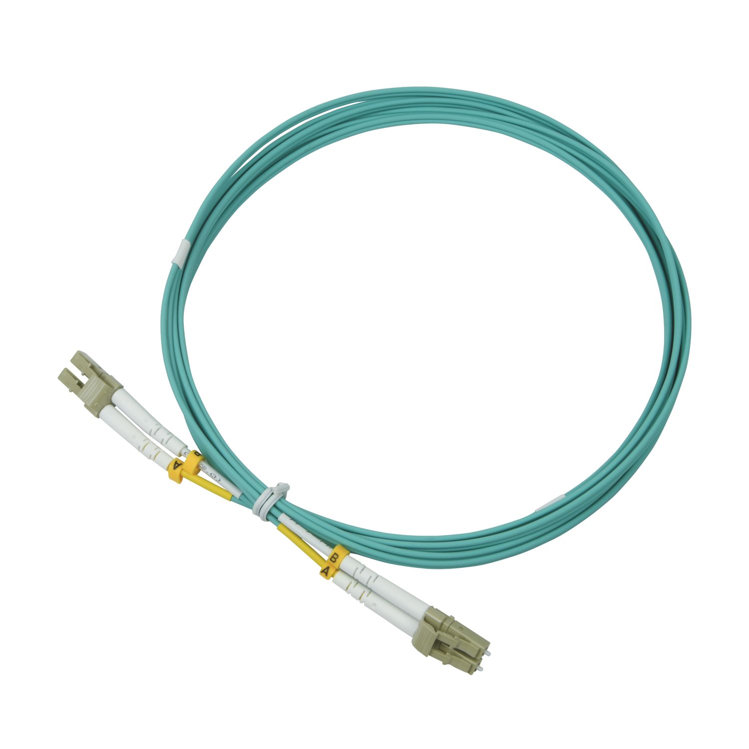Labgear Duplex Multi Mode Green/Yellow LC- LC OM3 LSZH Fibre Optic Cable 3m (996KM)