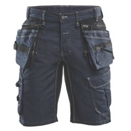 Blaklader Denim Stretch Shorts Navy/Black 36" W