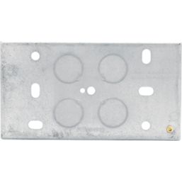 British General  2-Gang Galvanised Steel  Back Box 47mm