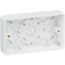 Knightsbridge  2-Gang Surface Pattress  Box 25mm 5 Pack