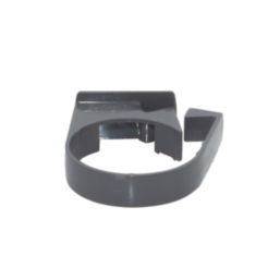 FloPlast MiniFlo Round Downpipe Clips Anthracite Grey 50mm 10 Pack