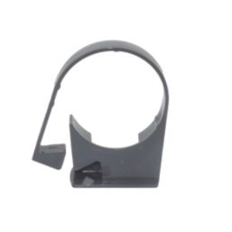 FloPlast MiniFlo Round Downpipe Clips Anthracite Grey 50mm 10 Pack